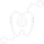 Tooth with tools icon